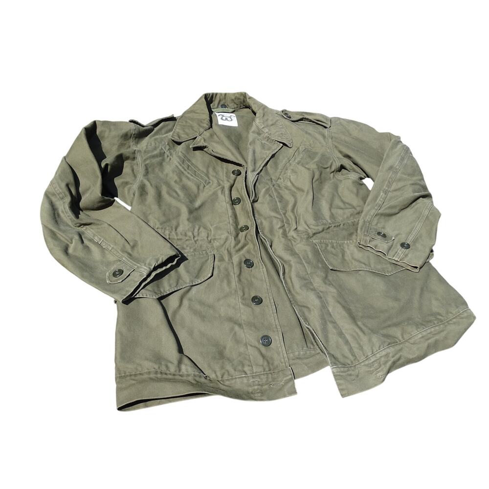 Vintage 1984 Dutch Army Field Jacket Wool Liner Vest 80s KL Puijenbroek 21x27 M